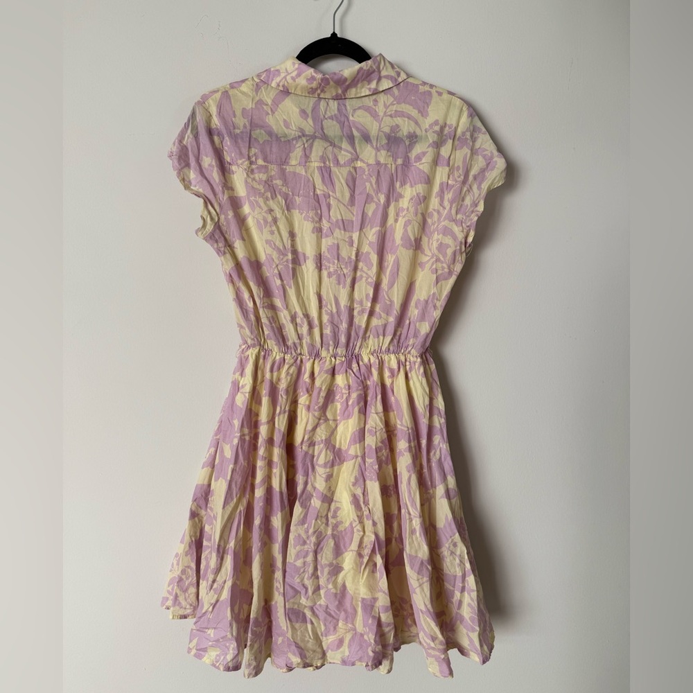 Kariella Cute Floral Preppy Spring Collared Button Up 100% Cotton Dress - Picture 10 of 12